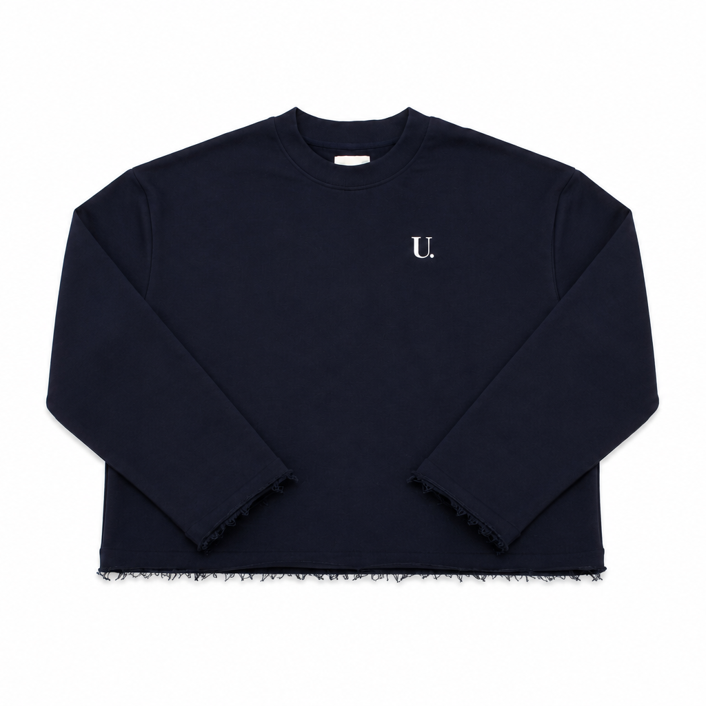 Navy Distressed Sweater
